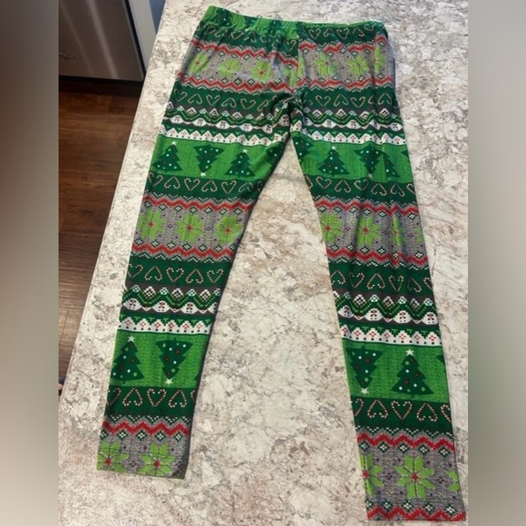 No boundaries Holiday Leggings Large - Picture 3 of 7
